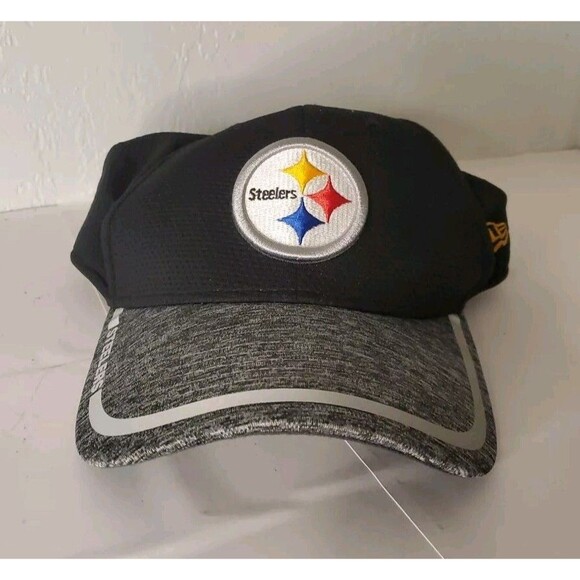 New Era PITTSBURGH STEELERS Black & Gray Men's HAT - Medium/Large - Picture 2 of 6
